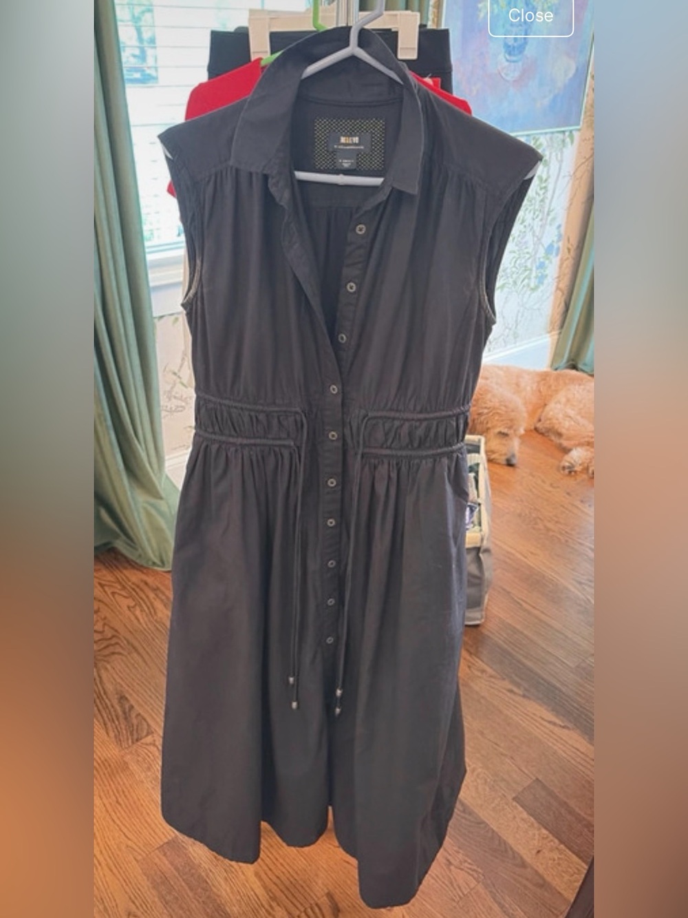 Anthropologie Maeve sleeveless shirt dress XS